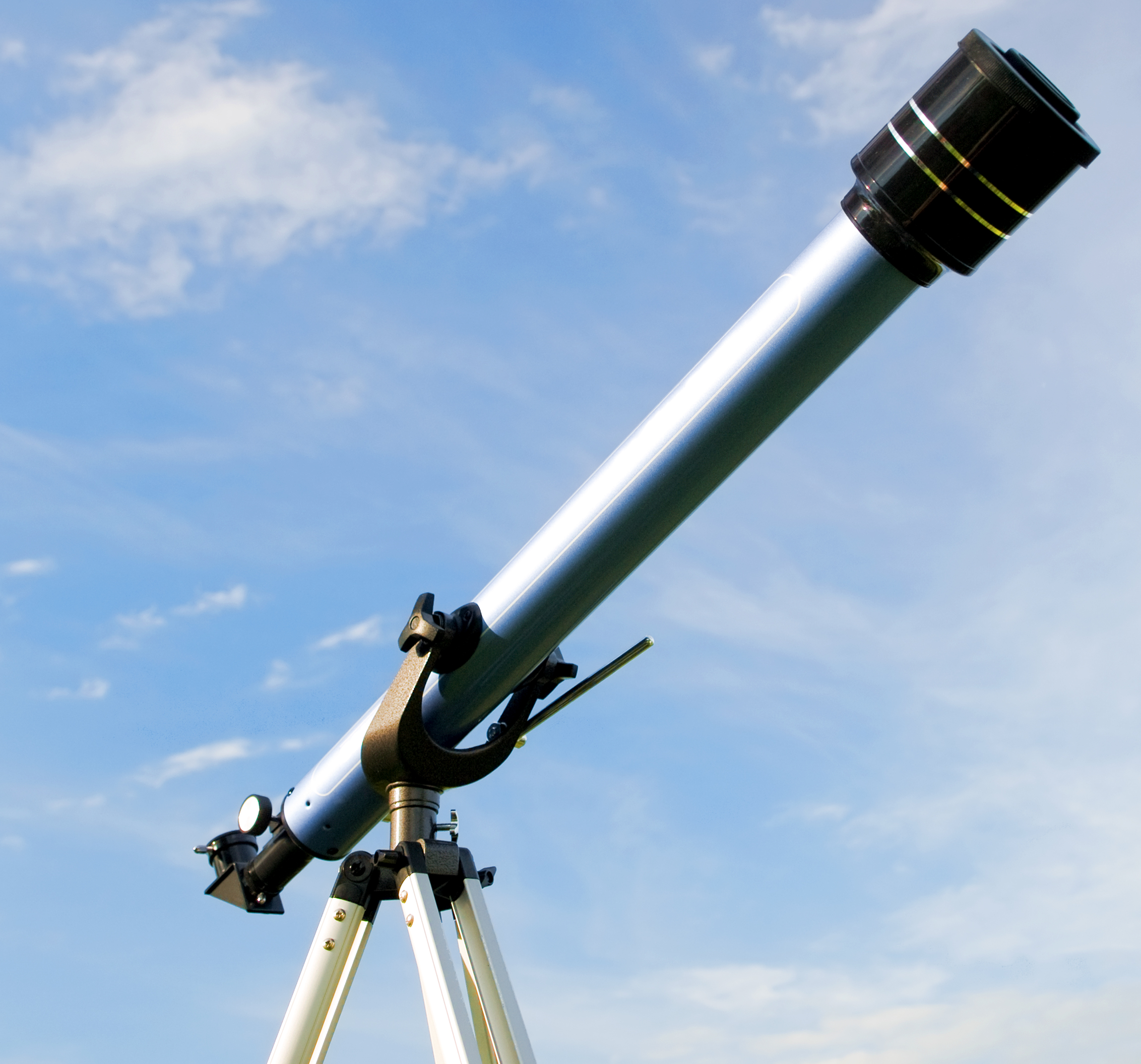 image blue black telescope